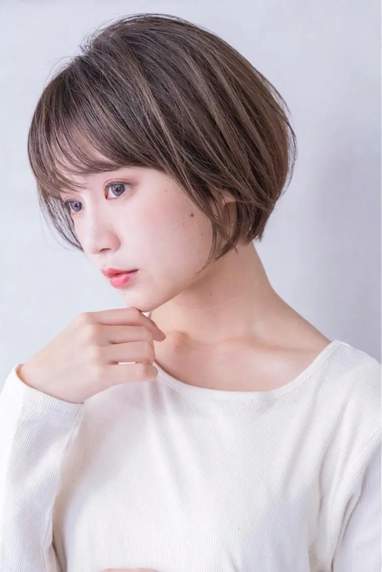 ショート カラー 艶髪/レイヤーカット /髪質改善/清水のヘアスタイル