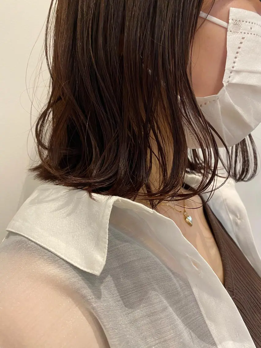 ミディアム カラー やました もえかのヘアスタイル