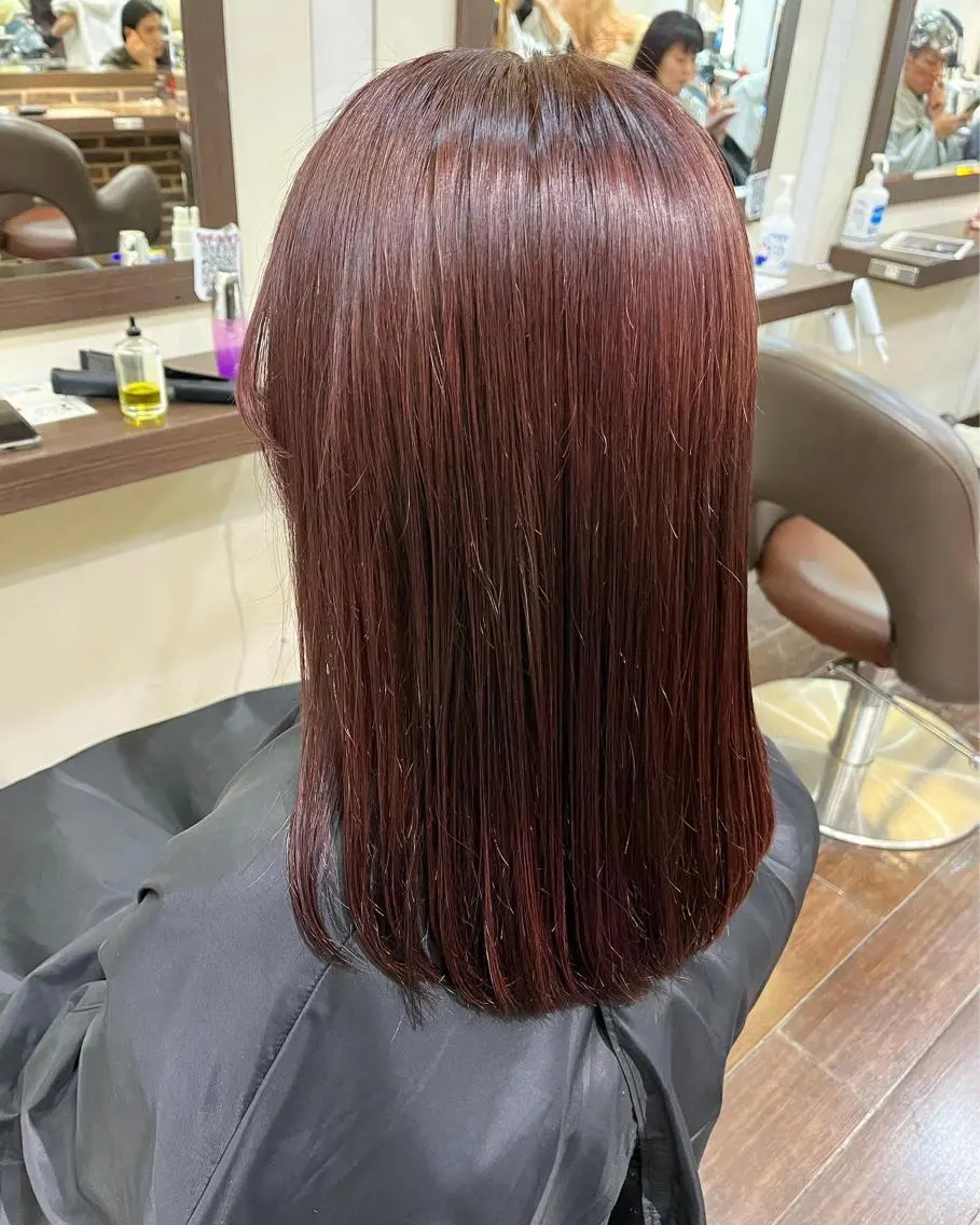 カラー ブリーチ ブラウンカラー ケアブリーチ ダブルカラー イヤリングカラー カットパーマ 🌀あさみのヘアスタイル
