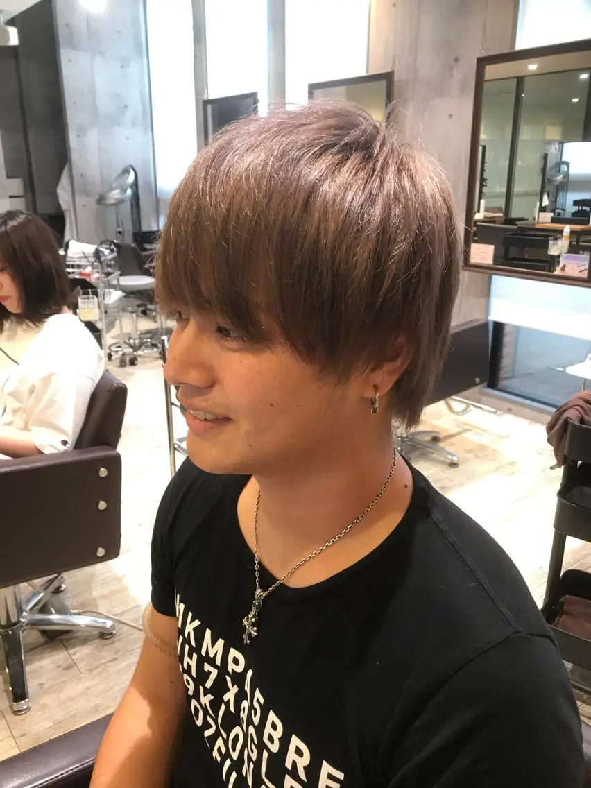 ミディアム カラー パーマ ヘアアレンジ メンズ キッズ ネイル マツエク・マツパ メンズブリーチ ブリーチ ヘアカラー トリートメント EnBlesS西宮 マンツーマン神道有基のヘアスタイル