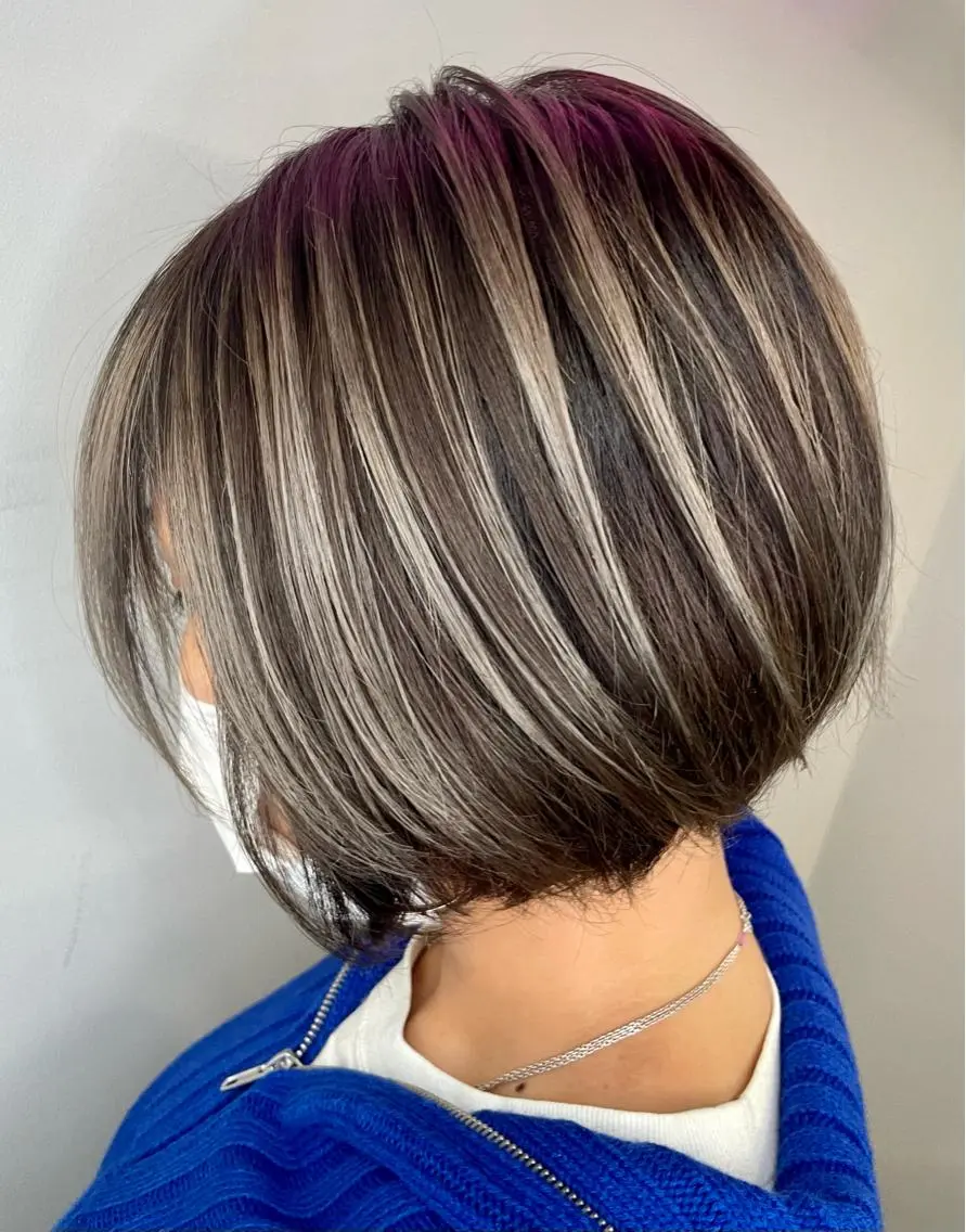 ショート カラー ハイライトカラー ハイライト カット ヘアカラー トリートメント ヘアセット ✨綺麗が続くカット ✨/星野六三四のヘアスタイル