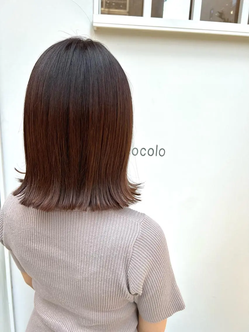 ミディアム カラー 草野ゆずき⌇縮毛矯正 ⌇Wカラー⌇レイヤーのヘアスタイル