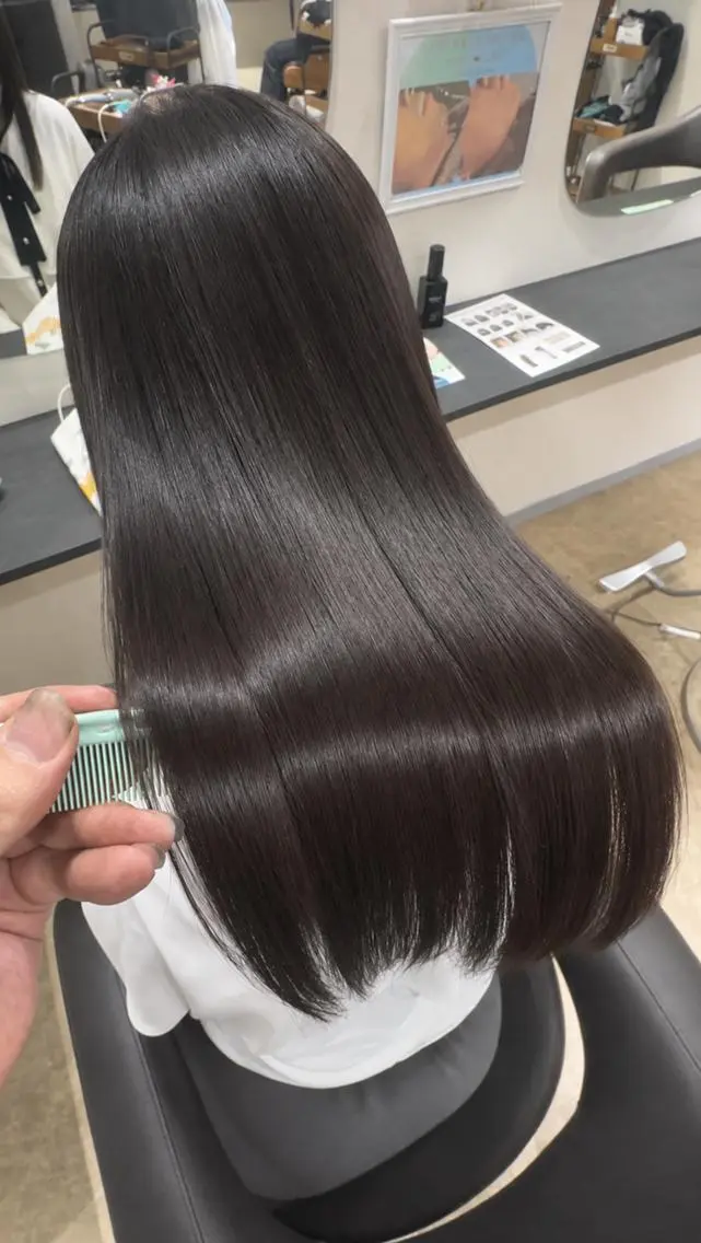 ロング パーマ トリートメント 服部飛鳥美髪縮毛矯正 名古屋・栄・矢場町のヘアスタイル