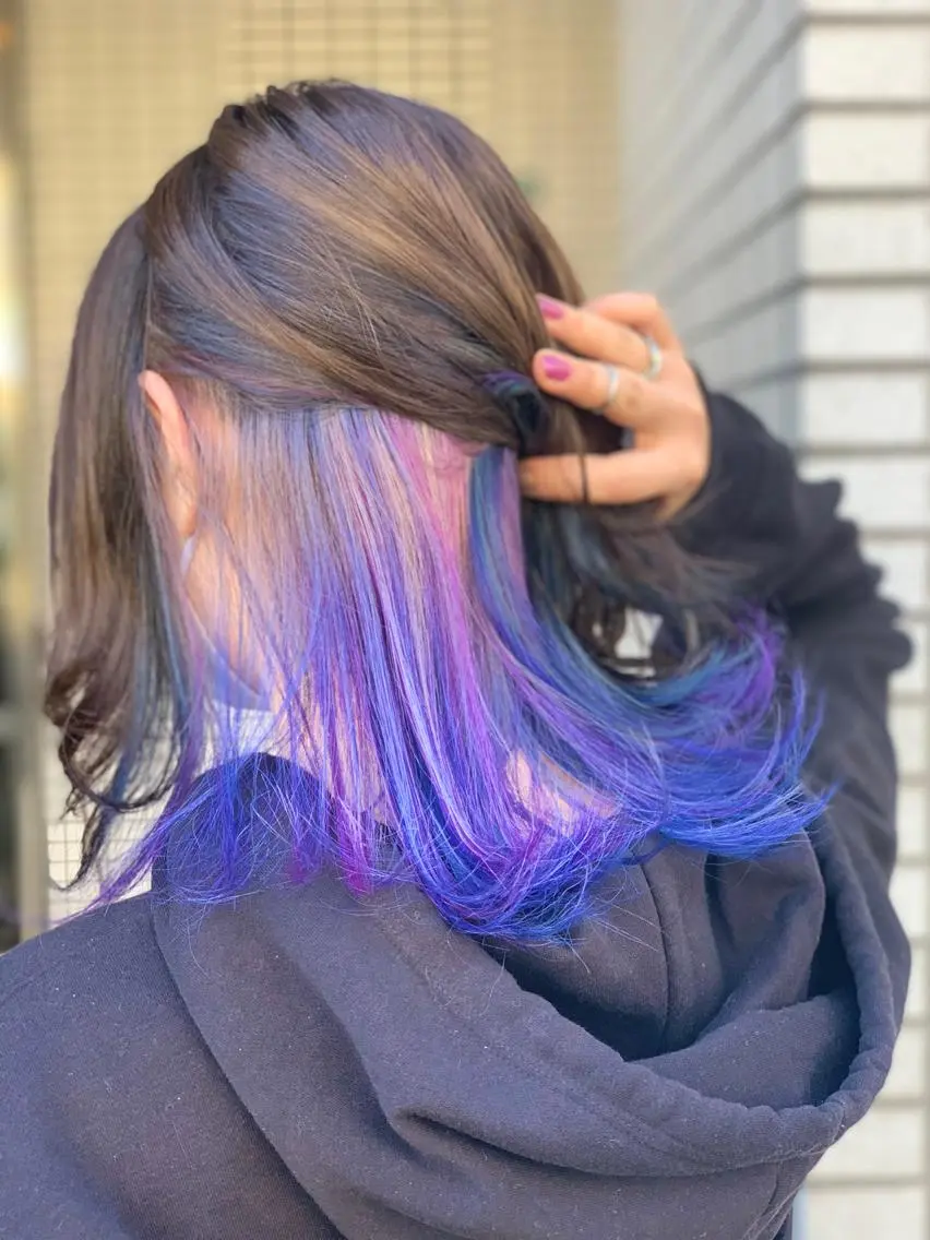 ミディアム カラー ユニコーンカラー ヘアカラー トリートメント クバガワ シュンのヘアスタイル