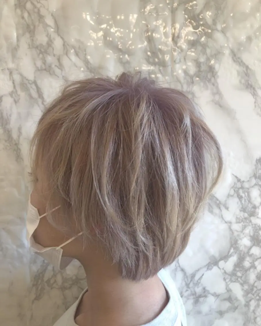 ショート カラー ベージュカラー ホワイトベージュ 🟦西荻窪メンズ特化 美容師🟦Yu-Jiのヘアスタイル