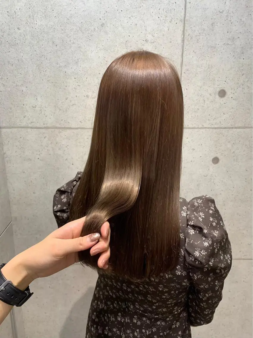 ロング カラー 髪質改善 トリートメント 韓国パーマ 美容師 和田爽良のヘアスタイル