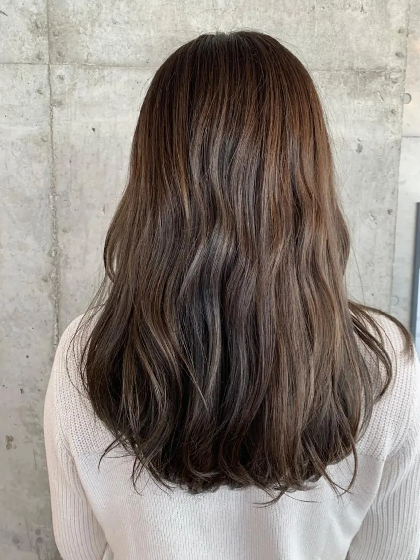 セミロング カラー カット ヘアカラー トリートメント ヘアセット 💘透明感カラー💘 沖本 将宏のヘアスタイル