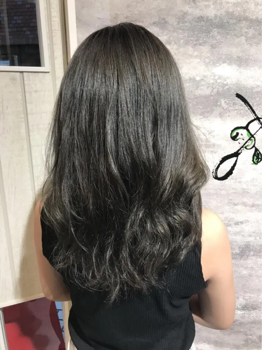 セミロング カラー アッシュ 🫟Blanco🫟 Color&Careのヘアスタイル