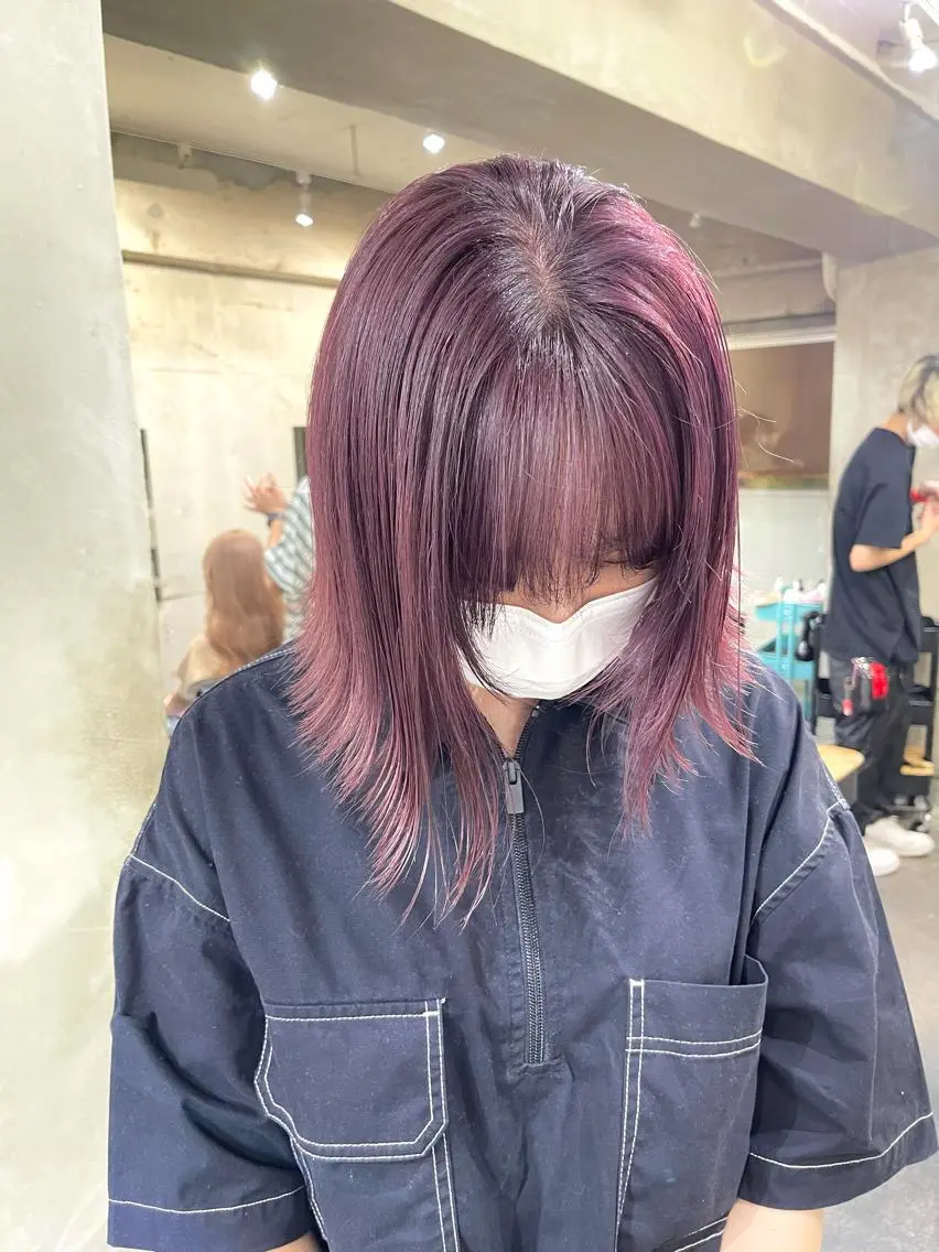 ミディアム カラー ハッシュカット/ハイ トーン/HIROKIのヘアスタイル