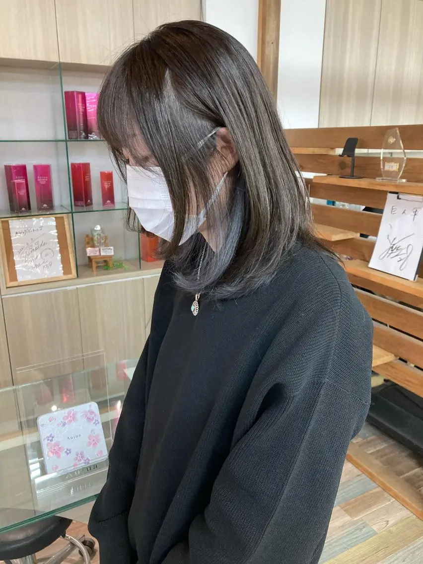 ミディアム カラー カット ヘアカラー トリートメント ヘアセット ✂️似合わせの魔術師 石田一樹✂️のヘアスタイル