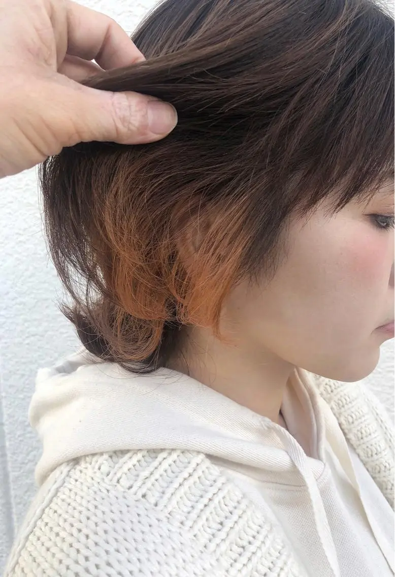 ショート カラー パーマ 物江 竜のヘアスタイル