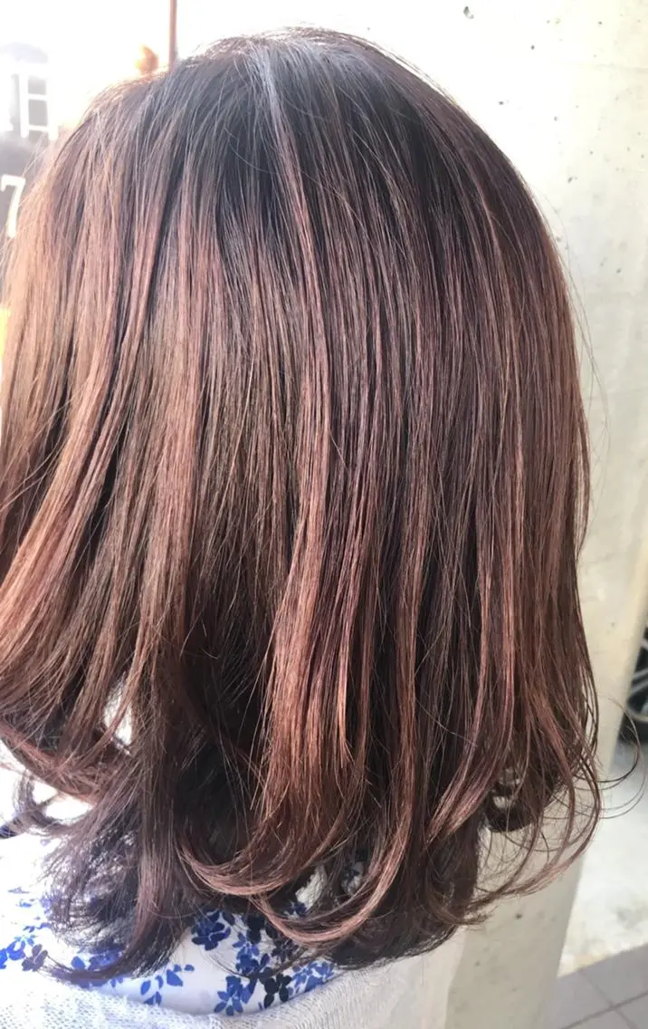 ミディアム カラー hair works raptureのヘアスタイル