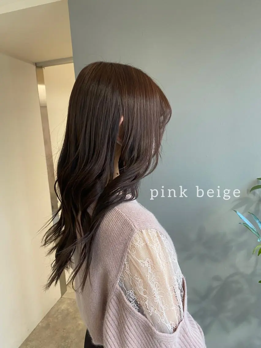 セミロング カラー ヘアアレンジ ベージュカラー ブラウンカラー ピンクカラー ヘアカラー ボブ /ニュアンス/ satomi🧸💖のヘアスタイル