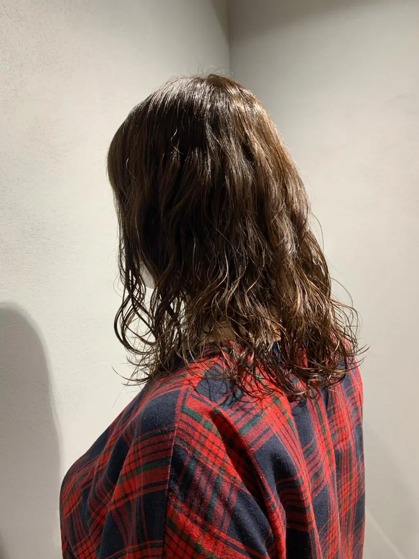 ロング パーマ ボブパーマコテ巻き風 パーマNo1深江秀平のヘアスタイル