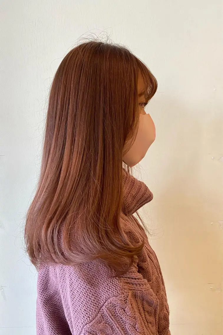 ロング ヘアカラー 長谷川 華奈子のヘアスタイル