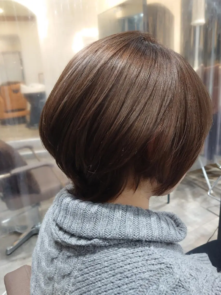 ショート カラー くびれヘア ショートヘア 東梅田/艶カラー/ 大貫一輝のヘアスタイル