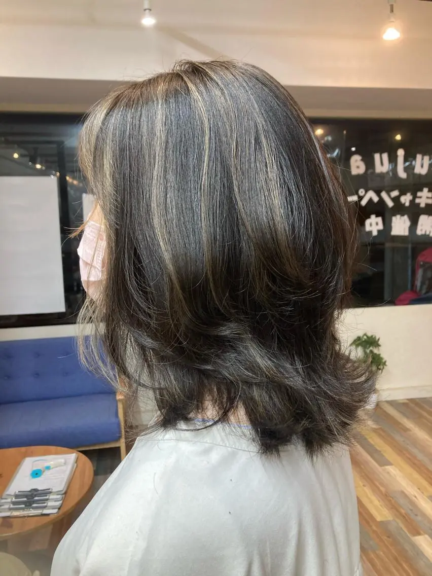 ミディアム カラー カット ヘアセット ✂️似合わせの魔術師 石田一樹✂️のヘアスタイル