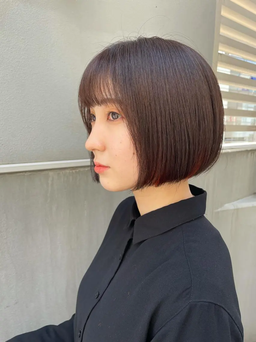 ショート カラー ヘアカラー トリートメント 🪼ボブ/ミニボブ レイヤーボブ🪼のヘアスタイル