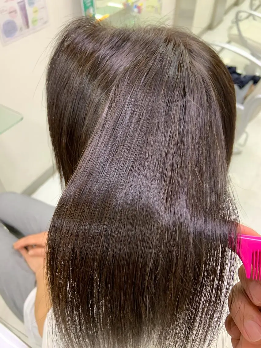 セミロング カラー 髪質改善 トリートメント 美容室 ユニティのヘアスタイル