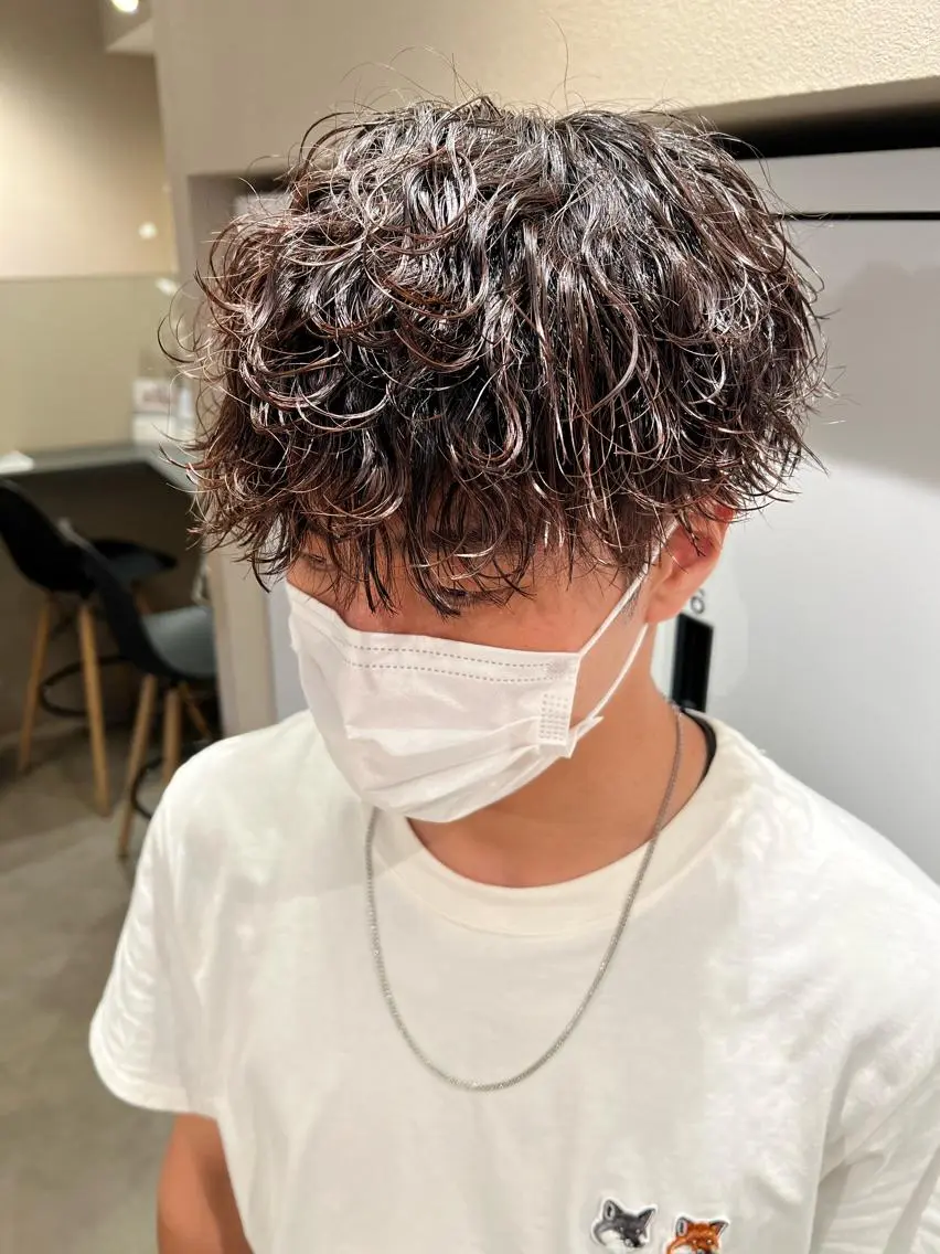 ミディアム ミディアムパーマ カット パーマ ALLYS 中島史優のヘアスタイル