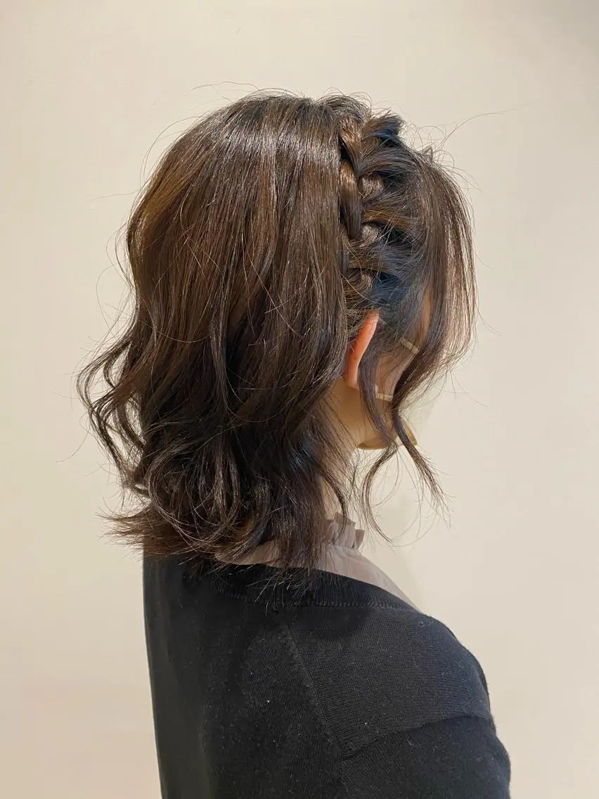 ミディアム ヘアアレンジ ヘアセット 艶髪🌿美髪 大塚礼乃【西荻窪】のヘアスタイル