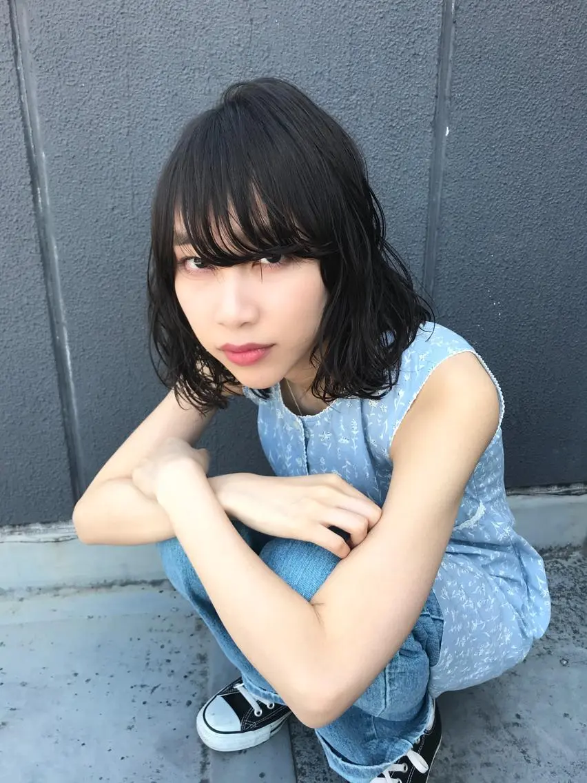 ショート ボブ うざバング メンズ指名多数!! 田島史也のヘアスタイル
