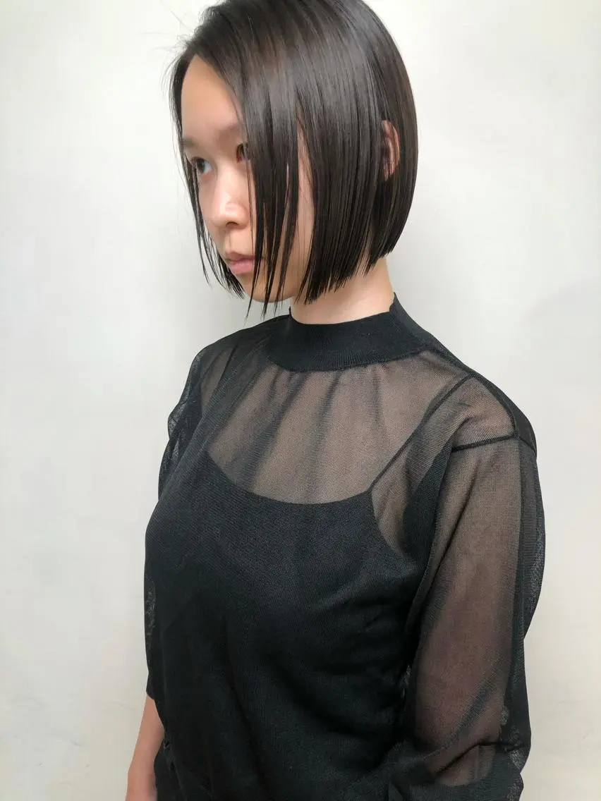 ショート 髪質改善 似合わせカット 小顔カット トリートメント 酸熱トリートメント 結べるレイヤーボブ くびれLady表参道のヘアスタイル
