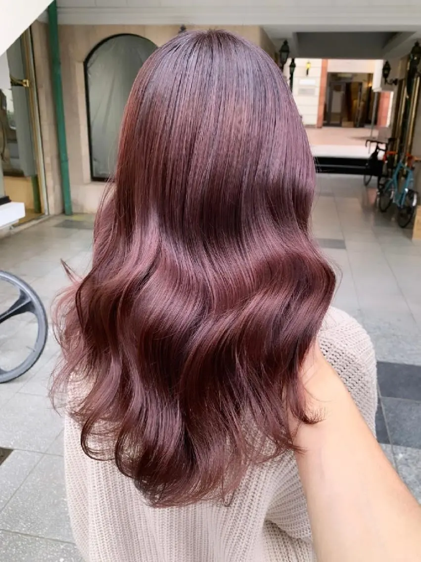 セミロング ハイライト 髪質改善 韓国風ヘア 縮毛矯正 トリートメント 梅雨対策の美髪矯正× 艶髪/賀川サトシのヘアスタイル