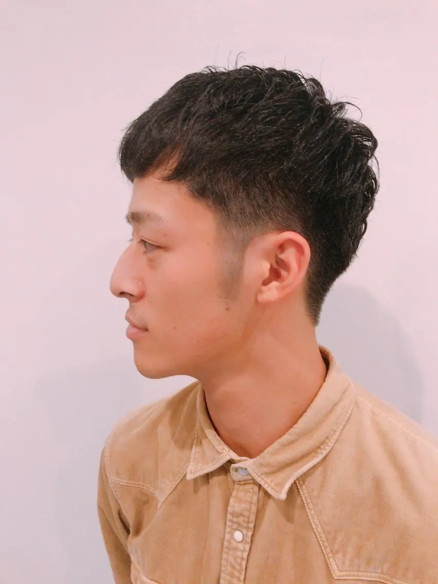 ショート カラー パーマ メンズ メンズパーマ カット パーマ ちこ .のヘアスタイル