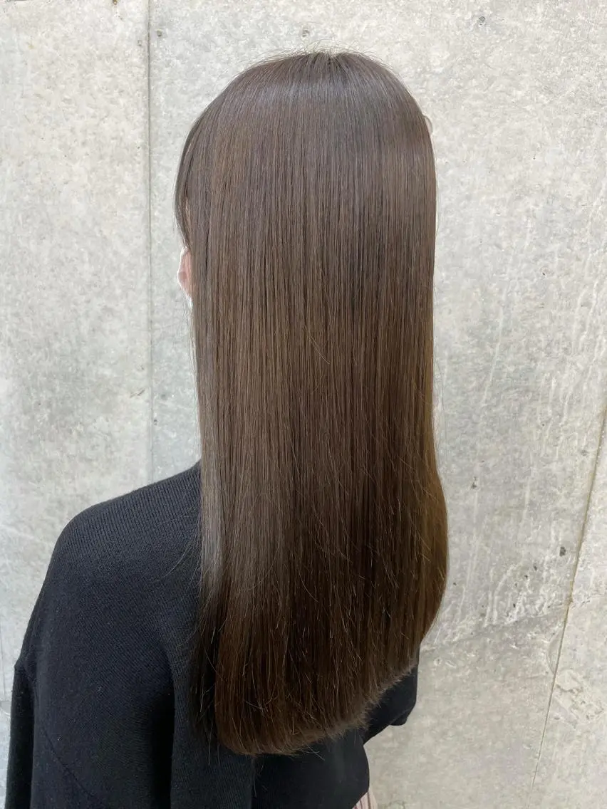 ロング カラー ロング トリートメント ヘアカラー トリートメント 梅雨対策すぐ巻ける ☔️縮毛矯正勝倉　麗のヘアスタイル