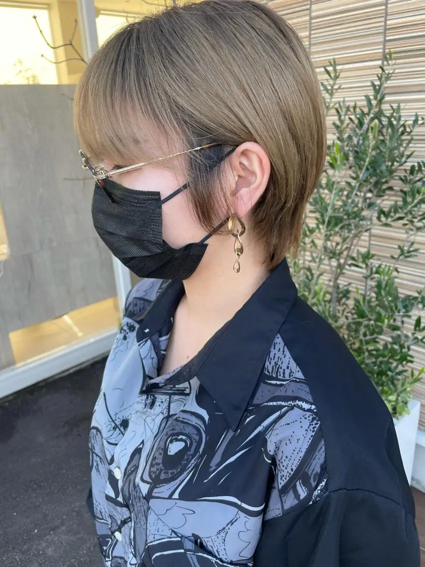 ショート カラー ショートボブ ボブ ショートヘア 鶴岡で縮毛矯正なら お任せ！ハヤシナオミのヘアスタイル