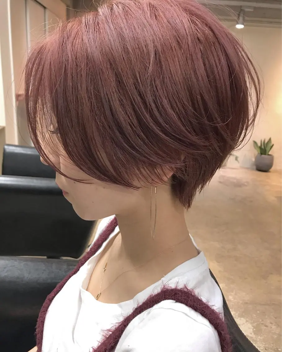 ショート カラー ブリーチ ケアブリーチ ピンクカラー カット ヘアカラー トリートメント 🧼柴田 健太郎🧼のヘアスタイル