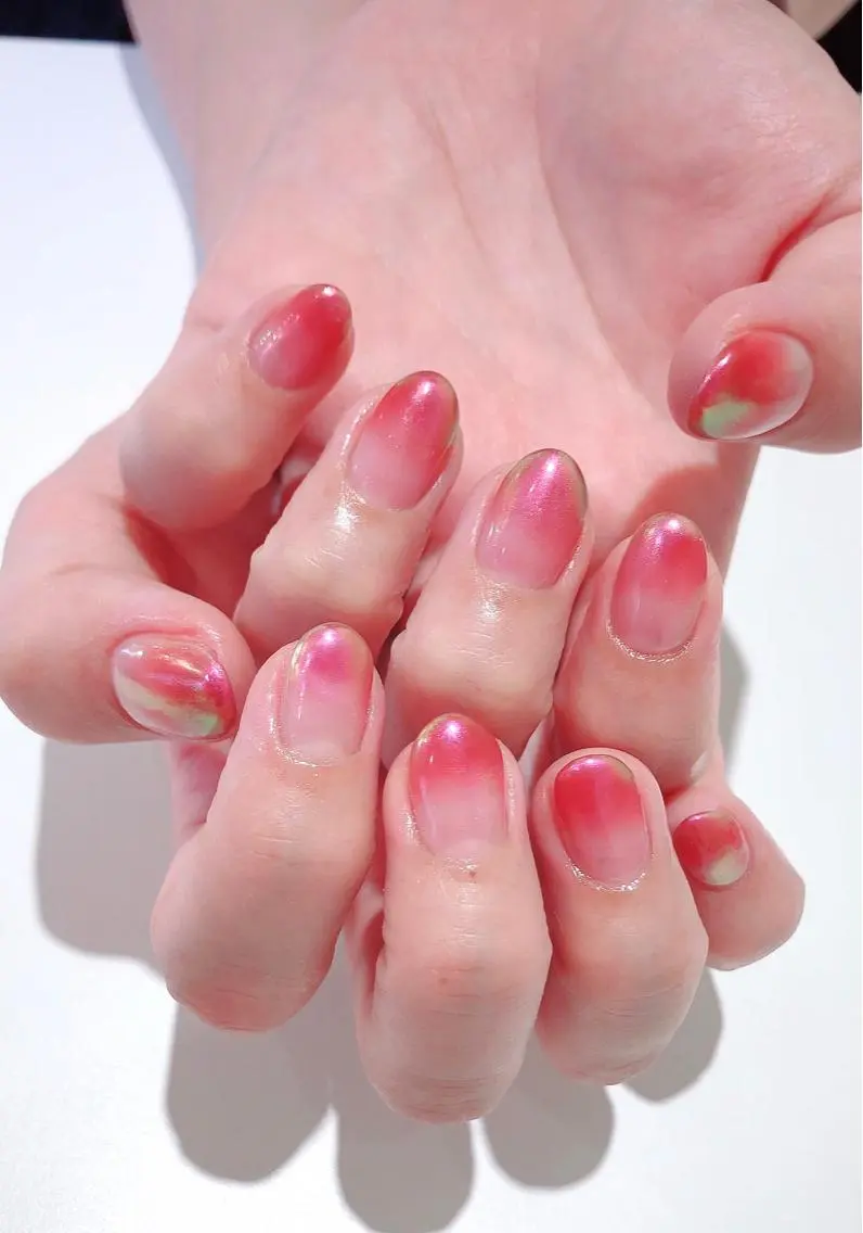 ネイル オーロラネイル グラデーション nail salon REMのネイルデザイン