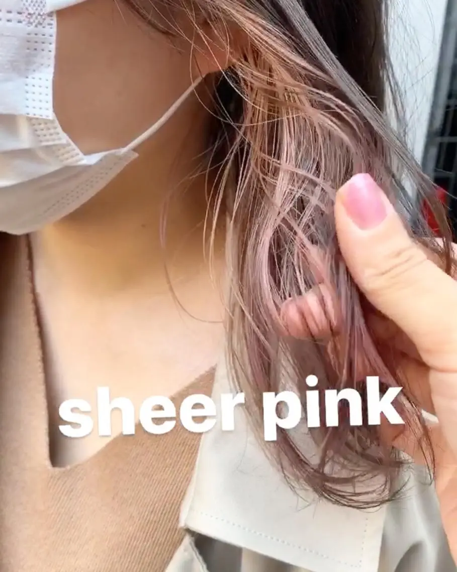 ミディアム カラー ヘアアレンジ ヘアカラー rico_by ヘアとアイブロウの眉毛・アイブロウイメージ