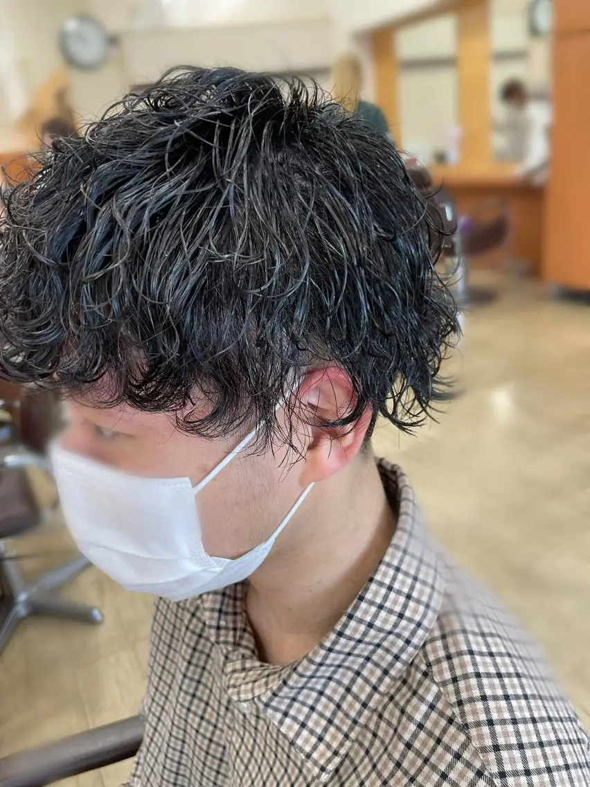 メンズ メンズパーマ 波巻きパーマ 長嶋 康平のヘアスタイル
