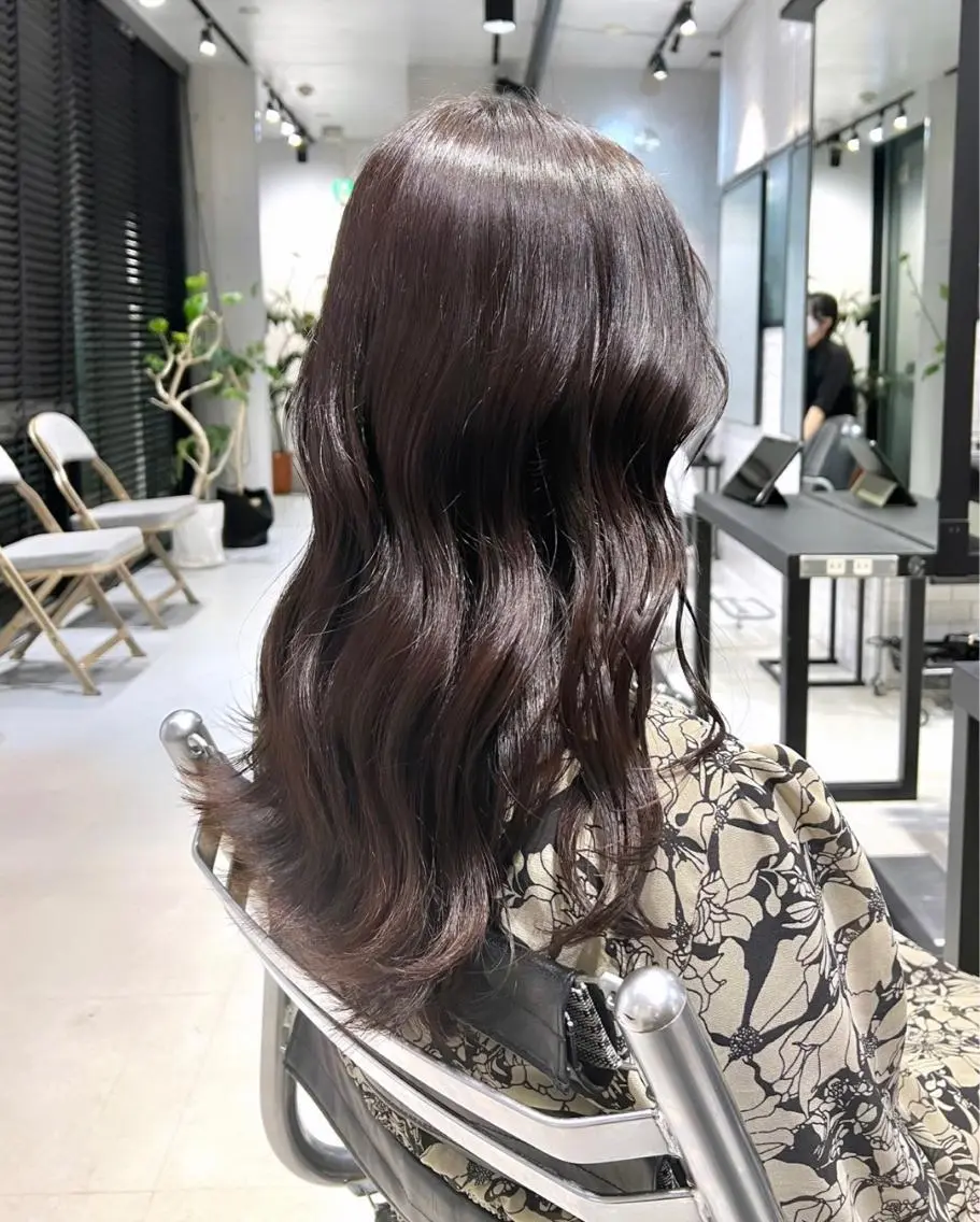 ロング カラー カット ヘアカラー トリートメント 赤みゼロ/透明感 カラー🌿KANTAのヘアスタイル