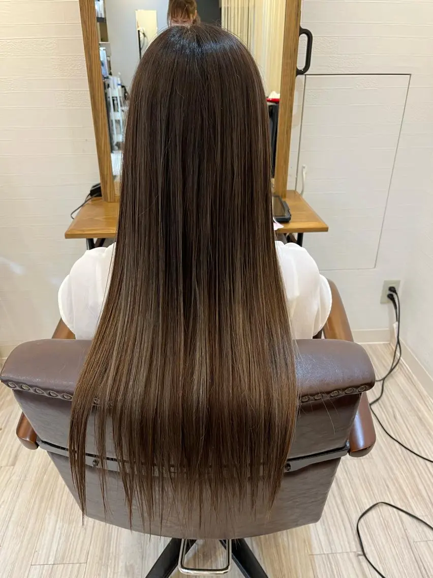 ロング 髪質改善 レイヤーカット トリートメント 髪質改善✨透明感 Kaoriのヘアスタイル