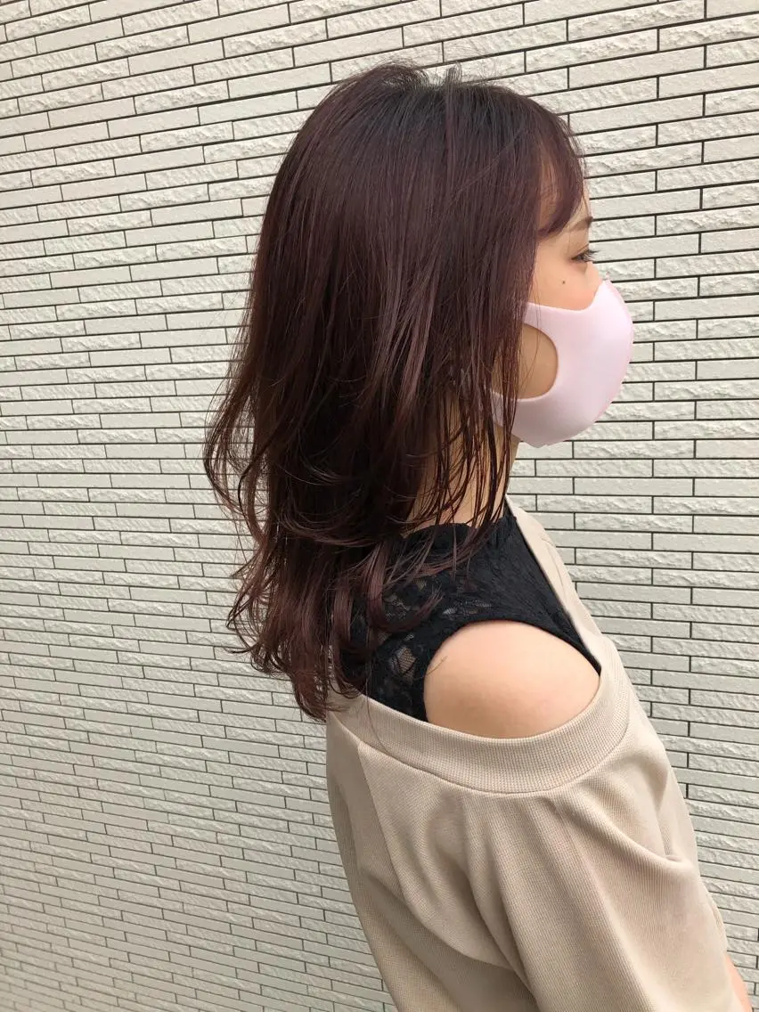 ミディアム カラー レイヤーカット クドウレイ fifth神南のヘアスタイル