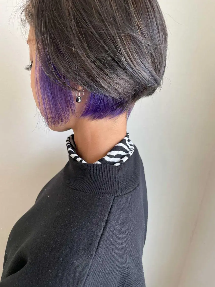 ショート カラー ダブルカラー ハイライトカラー イルミナカラー インナーカラー ハイライト カット ヘアカラー トリートメント 美髪矯正・レイヤー 倉友哉のヘアスタイル