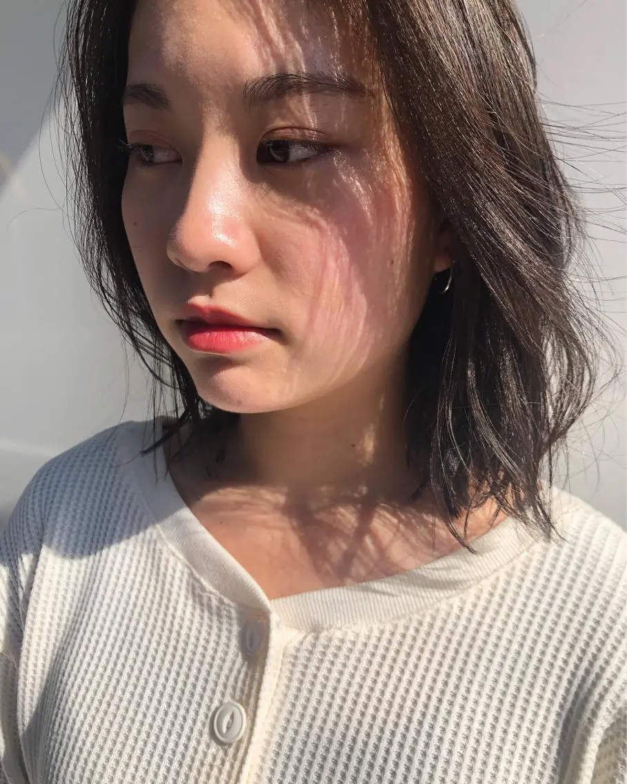 ミディアム カラー カット ヘアカラー トリートメント 東 みのりのヘアスタイル