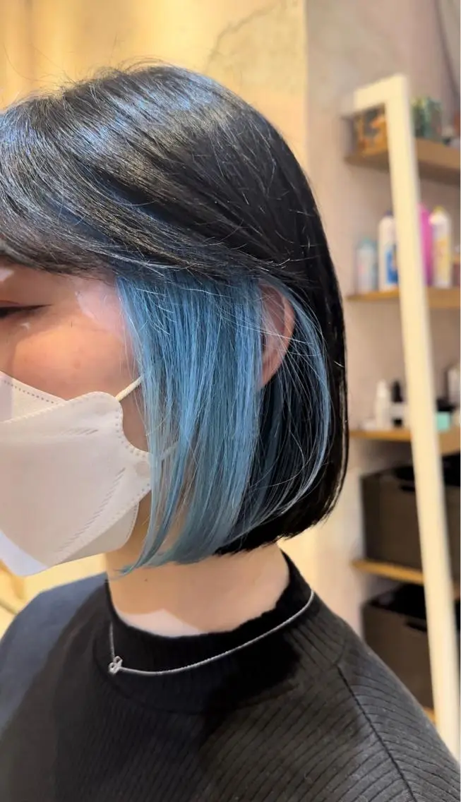 ショート ヘアカラー トリートメント ブリーチなしダブル カラー縮毛矯正　下野のヘアスタイル