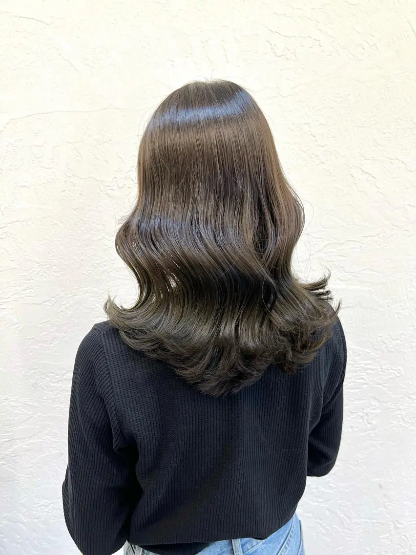 ミディアム カラー ヘアアレンジ 髪質改善/縮毛矯正 鈴木裕介のヘアスタイル