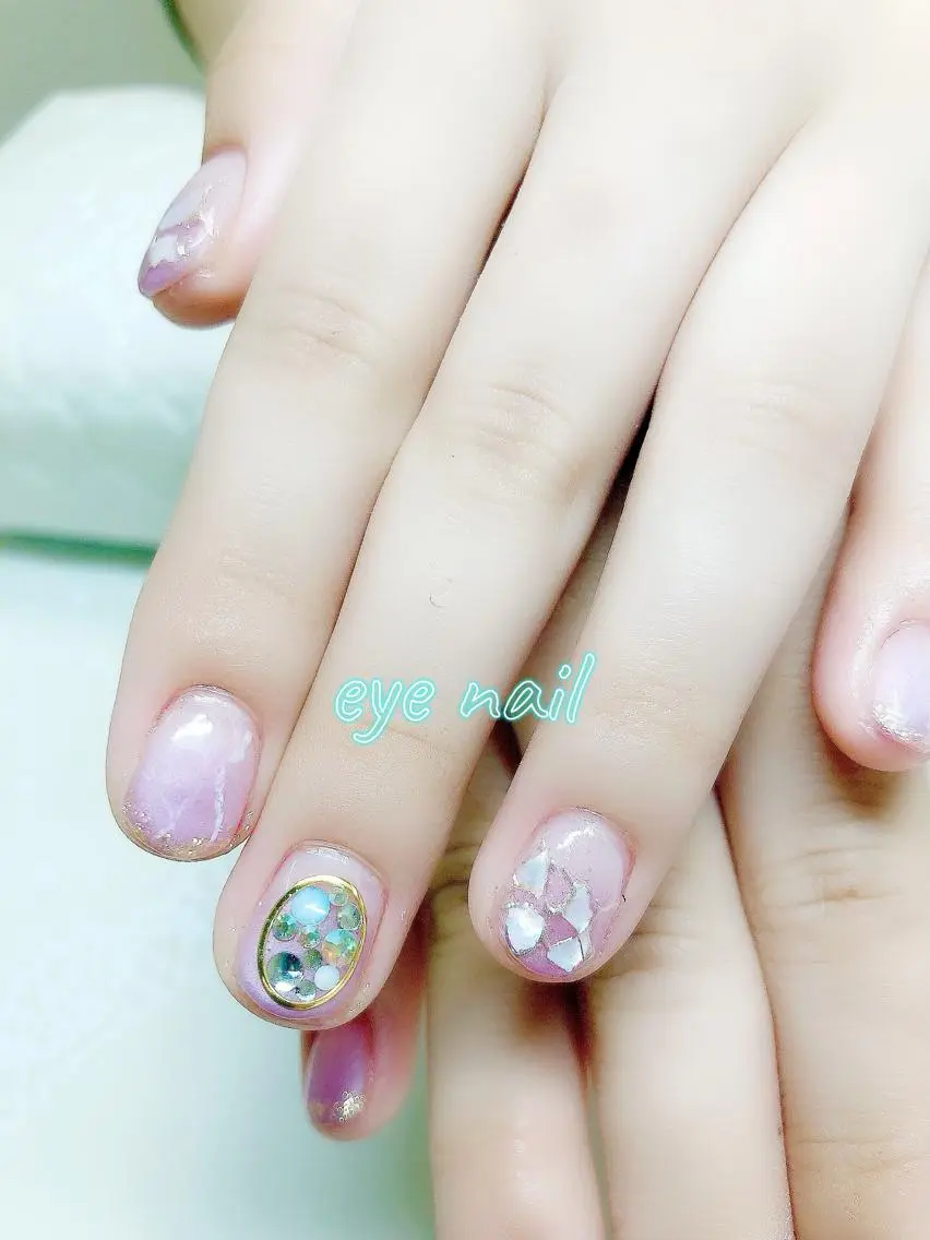 ネイル 大理石ネイル(マーブル) ストーンネイル Eye nailのネイルデザイン