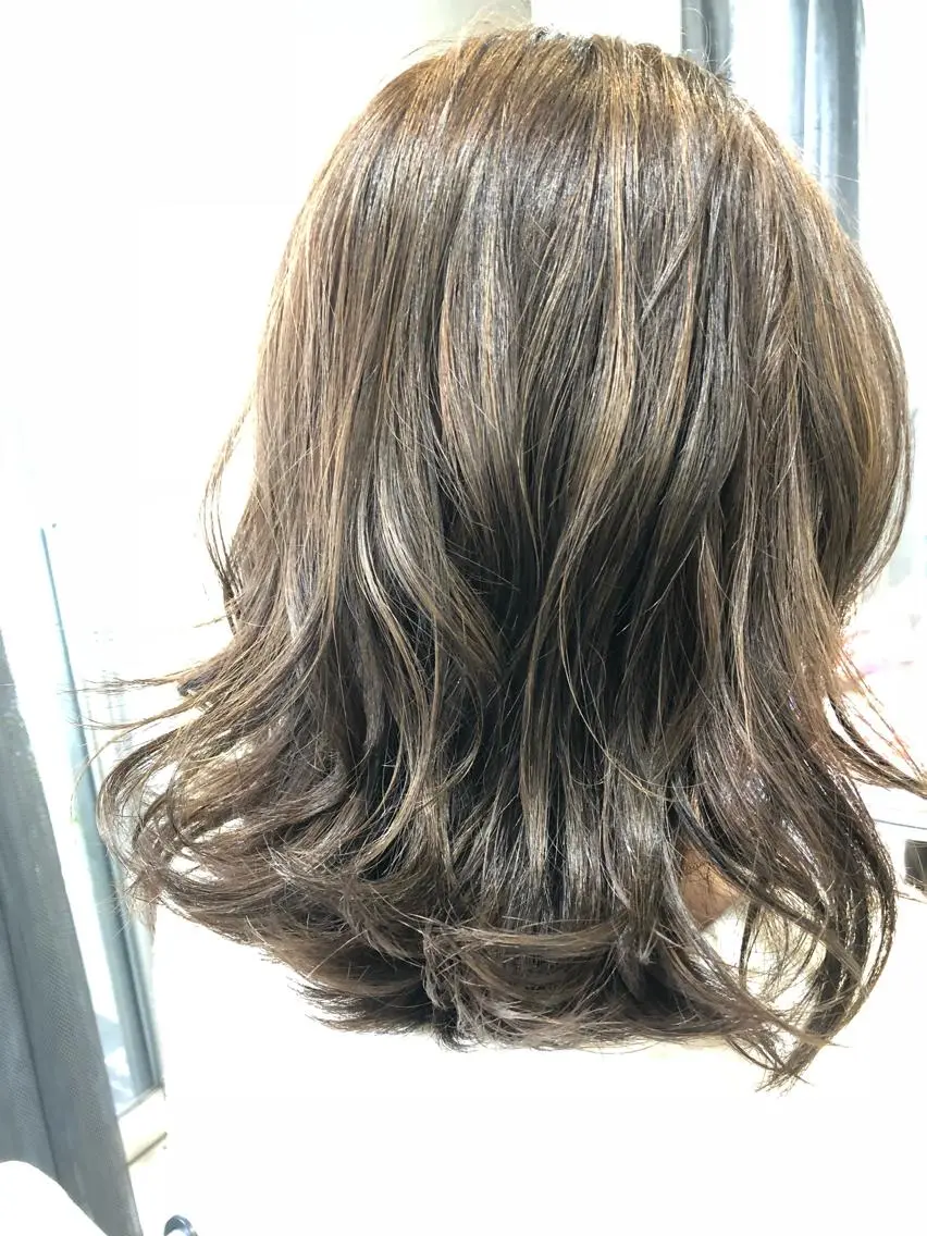 ミディアム カラー 桐谷 一史のヘアスタイル