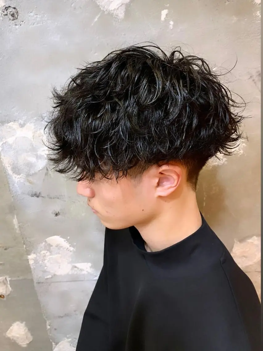 ショート パーマ メンズ メンズパーマ 波巻きパーマ tension 【テンション】のヘアスタイル