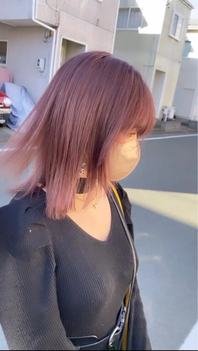 ミディアム カラー ヘアアレンジ ハイトーンカラー🌈 メンズパーマ鈴木康平のヘアスタイル