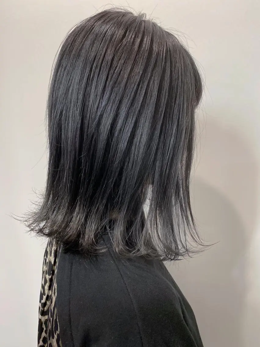 ミディアム カラー ヘアアレンジ ブリーチ 【艶髪×韓国風】 毛流れ職人 RYOのヘアスタイル