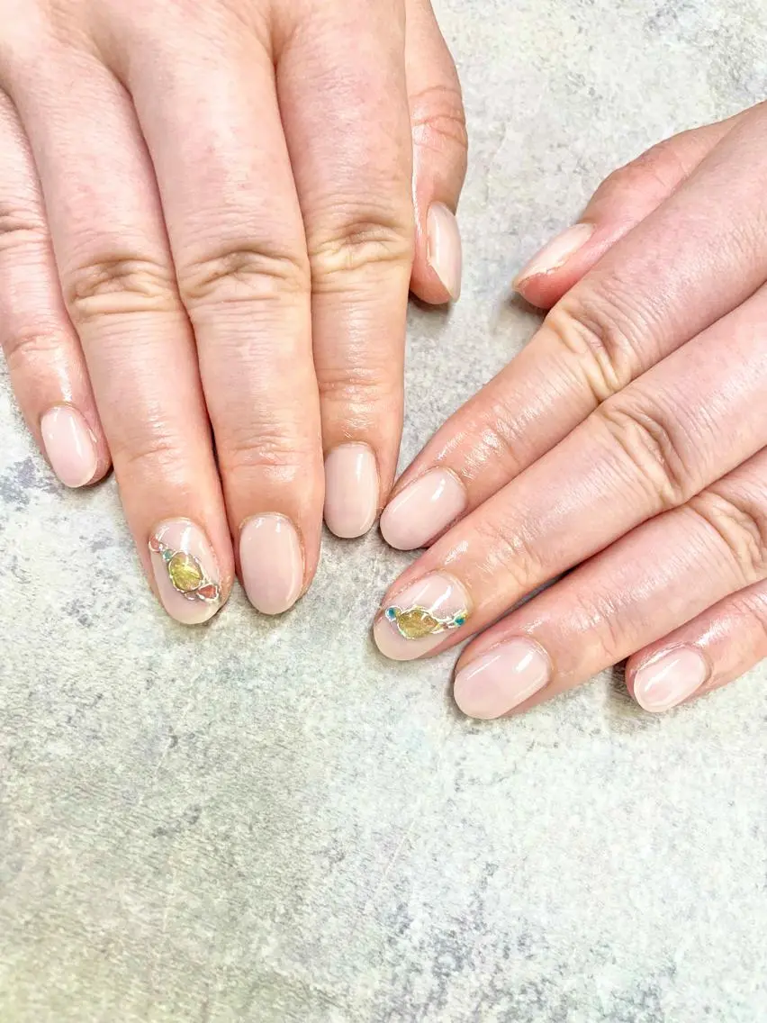ネイル アートネイル フレンチネイル ジェルネイル ガラスフレンチ グラデーション ハンドネイル ハンドケア FASTNAIL PLUS 新宿店のネイルデザイン