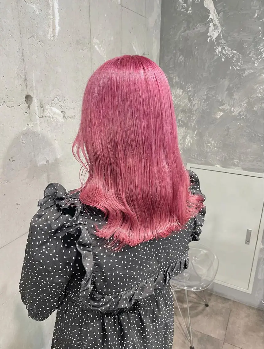 ミディアム カラー ヘアカラー トリートメント ヘッドスパ ヘアセット ベージュカラー💖 やすひろのヘアスタイル