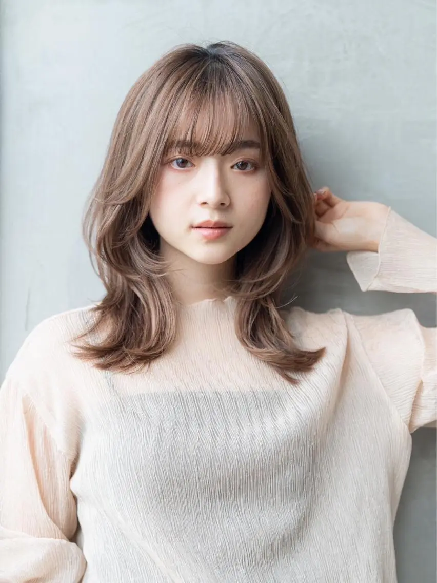 セミロング カラー カット ヘアカラー トリートメント 🉐レイヤー/塩見 弘樹🉐渋谷のヘアスタイル